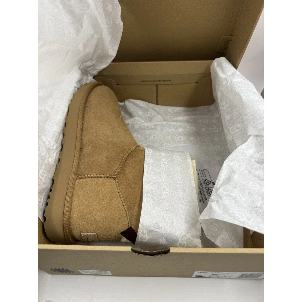 New 100% UGG Brand 1016501 Mini Bailey Bow II Women's Boots Shoes Chestnut